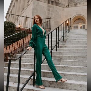 Princess Polly green long sleeve Jumpsuit